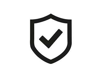 Sicherheits-Icon mit Schild und Häkchen, verwendet von REO Elektronik AG zur Darstellung von Schutz und Zuverlässigkeit
