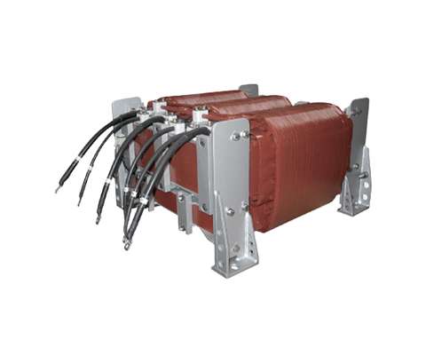 Streufeldtransformator der REO Elektronik AG Schweiz – Oberwellenfilterung und Begrenzung des Rippel-Stroms durch lose magnetische Kopplung